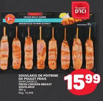 Marché Bonichoix MARCANGELO FRESH CHICKEN BREAST SOUVLAKIS offer