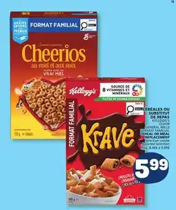 Marché Bonichoix KELLOGG'S OR GENERAL MILLS CEREAL OR MEAL REPLACEMENT offer