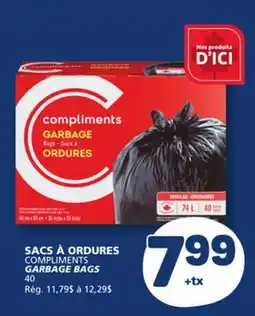 Marché Bonichoix COMPLIMENTS GARBAGE BAGS offer