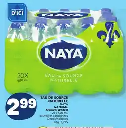 Marché Bonichoix NAYA NATURAL SPRING WATER offer