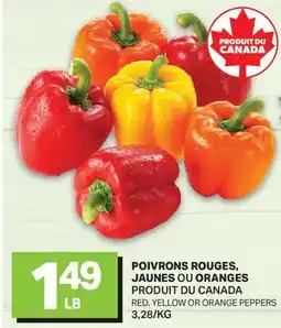 L'Intermarché POIVRONS ROUGES, JAUNES OU ORANGES | RED, YELLOW OR ORANGE PEPPERS offer