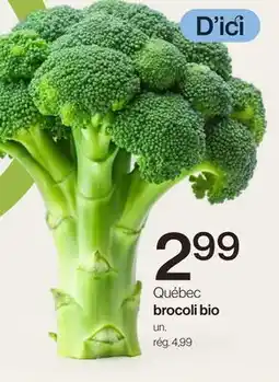 Avril Québec brocoli bio offer