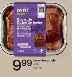 Avril brownie surgelé offer