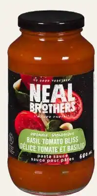 Avril Neal Brothers Foods sauce bio pour pâtes offer