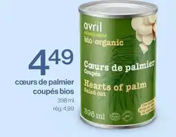 Avril cœurs de palmier coupés bios offer