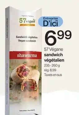 Avril Sandwich végétalien offer