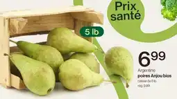 Avril Argentine poires Anjou bios offer