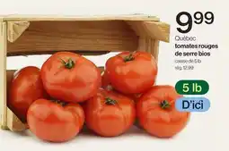 Avril Québec tomates rouges de serre bios offer