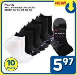 Rossy ZONE IN Ass. ankle socks for adults offer