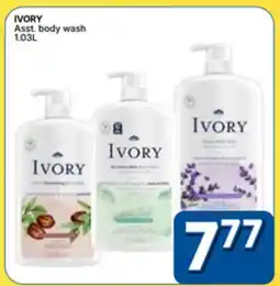 Rossy IVORY Asst. body wash offer