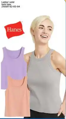 Rossy Hanes Ladies' solid tank tops offer