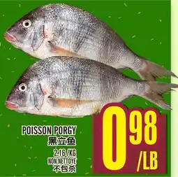 Marché Lian Tai POISSON PORGY offer
