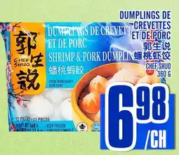 Marché Lian Tai DUMPLINGS DE CREVETES ET DE PORC offer