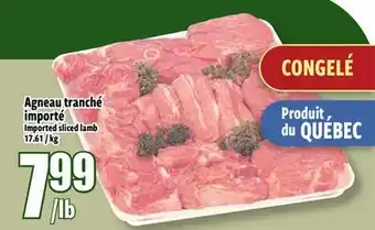Bonanza Agneau tranché importé offer