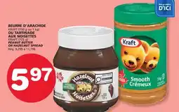 Marches Tradition BEURRE D'ARACHIDE KRAFT (370 g ou 1 kg) OU TARTINADE AUX NOISETTES KRAFT (375 g) offer