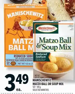 Metro Manischewitz matzo ball or soup mix offer