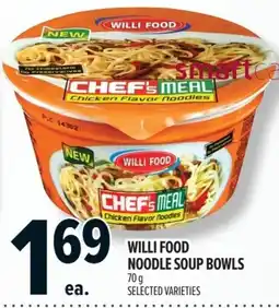Metro Willi food noodle soup bowls offer