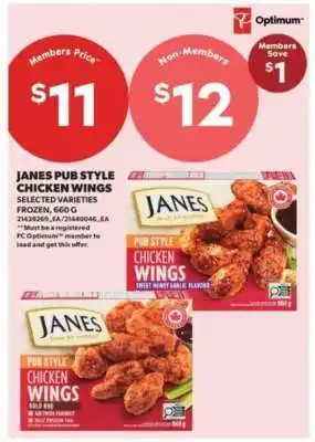 Real Canadian Superstore JANES PUB STYLE CHICKEN WINGS offer