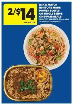 Real Canadian Superstore In-Store Made Power Bowls or Single Serve One-Pan Meals offer