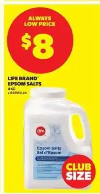 Real Canadian Superstore LIFE BRAND EPSOM SALTS offer