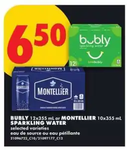 No Frills bubly or MONTELLIER Sparkling Water offer