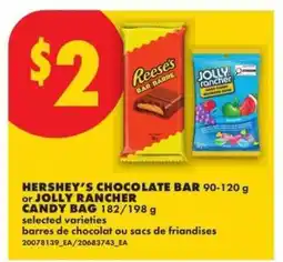 No Frills HERSHEY'S CHOCOLATE BAR or JOLLY RANCHER CANDY BAG offer