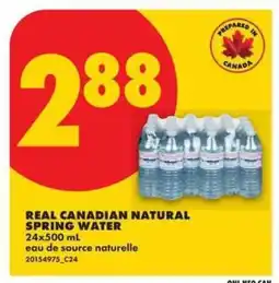No Frills REAL CANADIAN NATURAL SPRING WATER offer