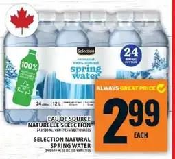 Food Basics SELECTION NATURAL SPRING WATER offer