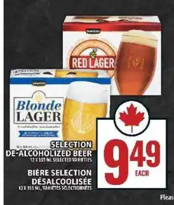 Food Basics SELECTION DE-ALCOHOLIZED BEER offer