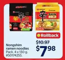 Walmart Nongshim Ramen Noodles offer