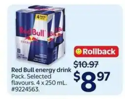 Walmart Red Bull Energy Drink Pack offer