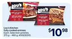 Walmart LOU’S KITCHEN FULLY COOKED ENTRÉES offer