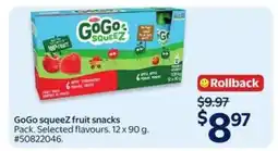 Walmart GoGo squeeZ Fruit Snacks offer