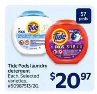 Walmart TIDE PODS LAUNDRY DETERGENT offer