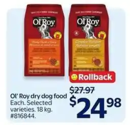 Walmart Ol' Roy Dry Dog Food offer