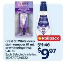 Walmart CREST 3D White offer