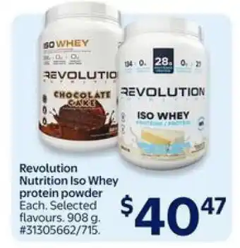 Walmart Revolution Nutrition iso whey protein powder offer