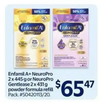 Walmart Enfamil A+ NeuroPro or NeuroPro Gentlease offer