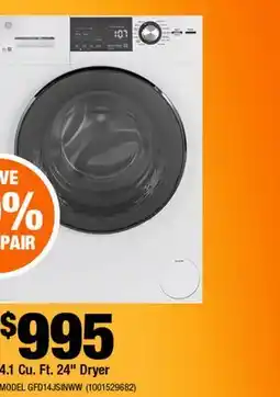 Home Depot 4.1 Cu. Ft. 24 Dryer offer