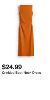 H&M Crinkled Boat-Neck Dress offer