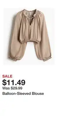 H&M Balloon-Sleeved Blouse offer