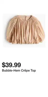H&M Bubble-Hem Crêpe Top offer
