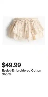 H&M Eyelet-Embroidered Cotton Shorts offer
