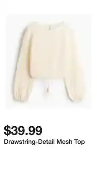 H&M Drawstring-Detail Mesh Top offer