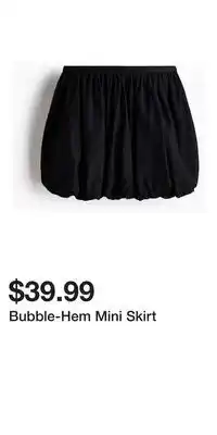 H&M Bubble-Hem Mini Skirt offer
