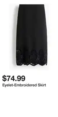 H&M Eyelet-Embroidered Skirt offer
