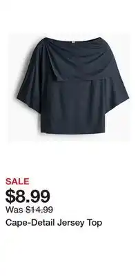 H&M Cape-Detail Jersey Top offer