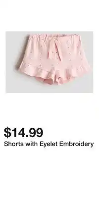 H&M Shorts with Eyelet Embroidery offer