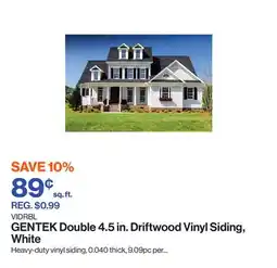 Patrick Morin Double 4.5 in. Driftwood Vinyl Siding, White offer