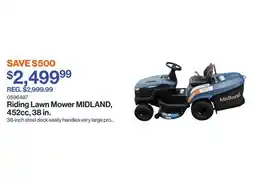 Patrick Morin Riding Lawn Mower MIDLAND, 452cc, 38 in offer